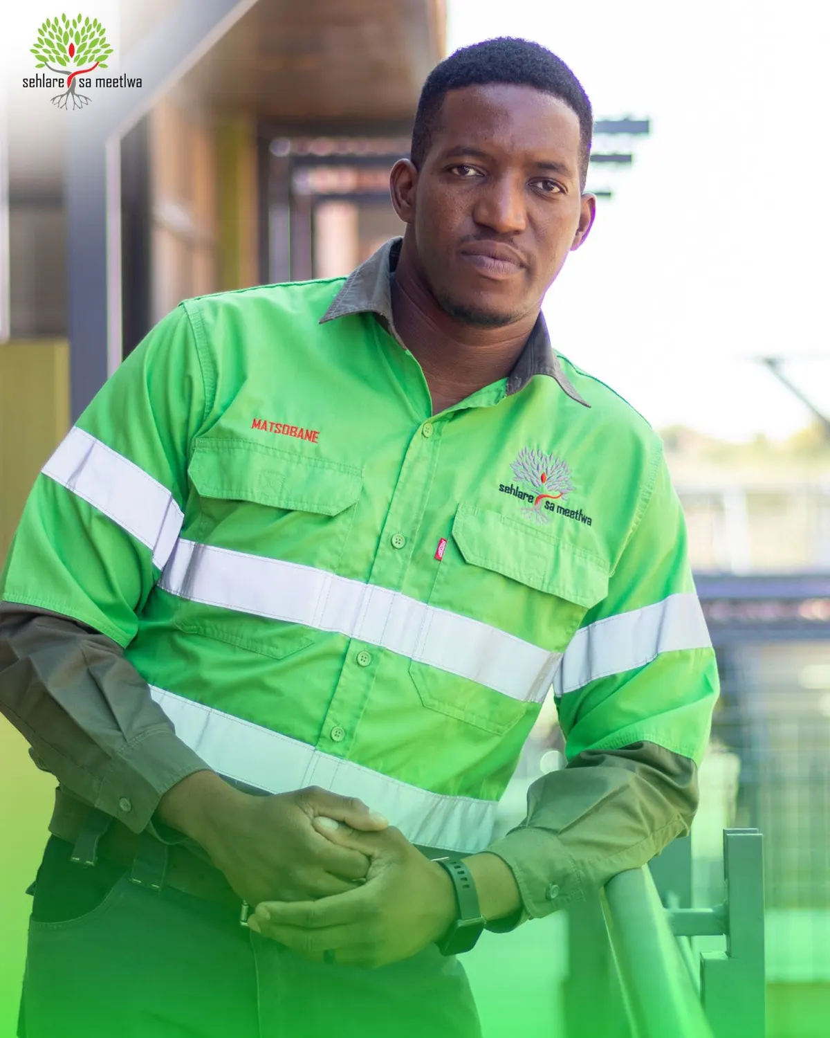 An SSM civil engineer on site in Kathu, Northern Cape