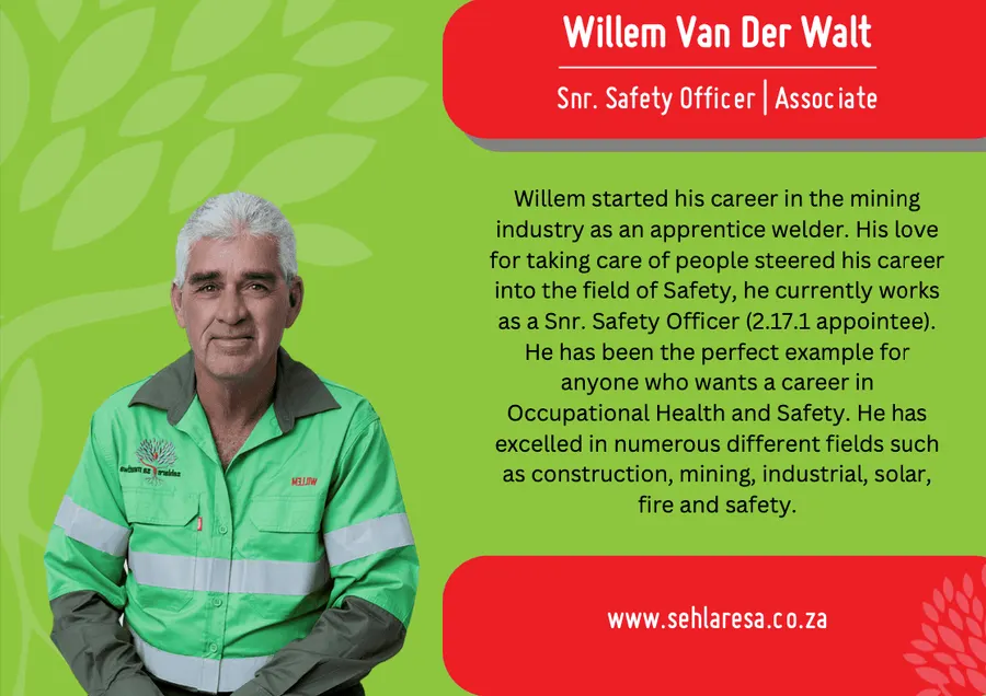 Willem Van Der Walt, Senior Safety Officer and Associate at SSM